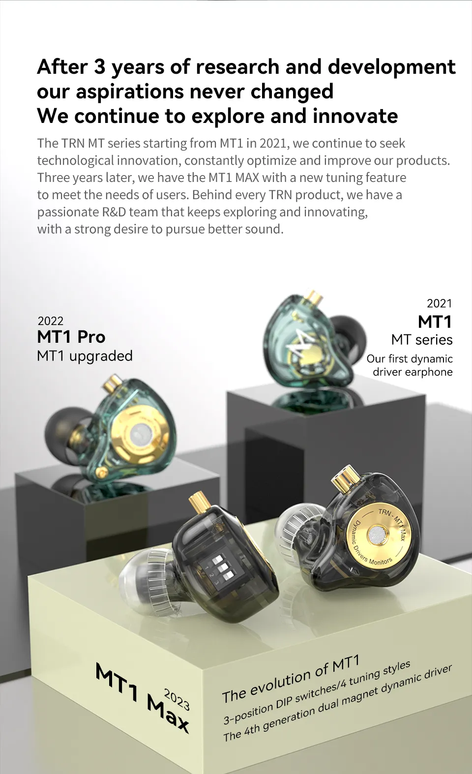 Trn Mt1 Max 10mm Dual Magnet Dynamic Driver Iems (3)