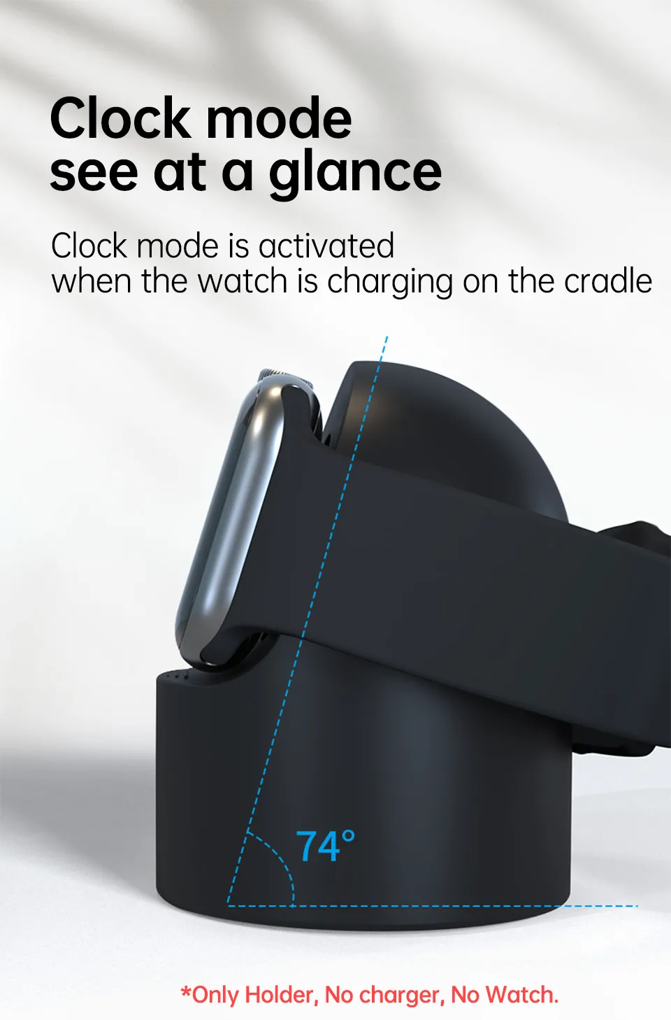 Pzoz Desktop Holder Bracket Charger Stand For Apple Watch (5)