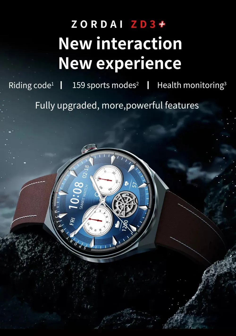 Zordai Zd3 Plus Smart Watch Dual Starp (1)