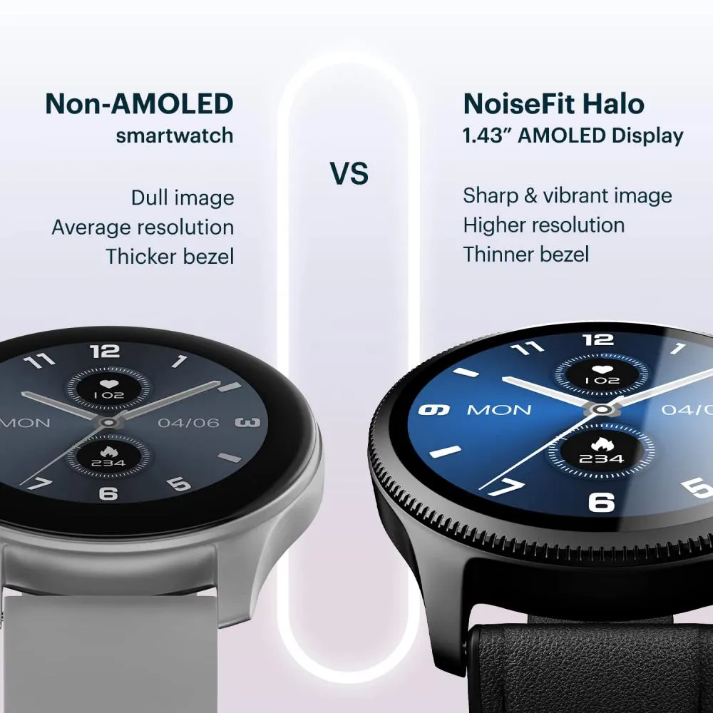 Noisefit Halo 1 43 Amoled Display Smart Watch Always On Display (1)