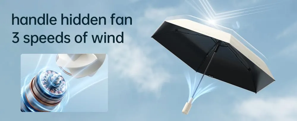 Jisulife Fa52 Umbrella With Cooling Fan (4)