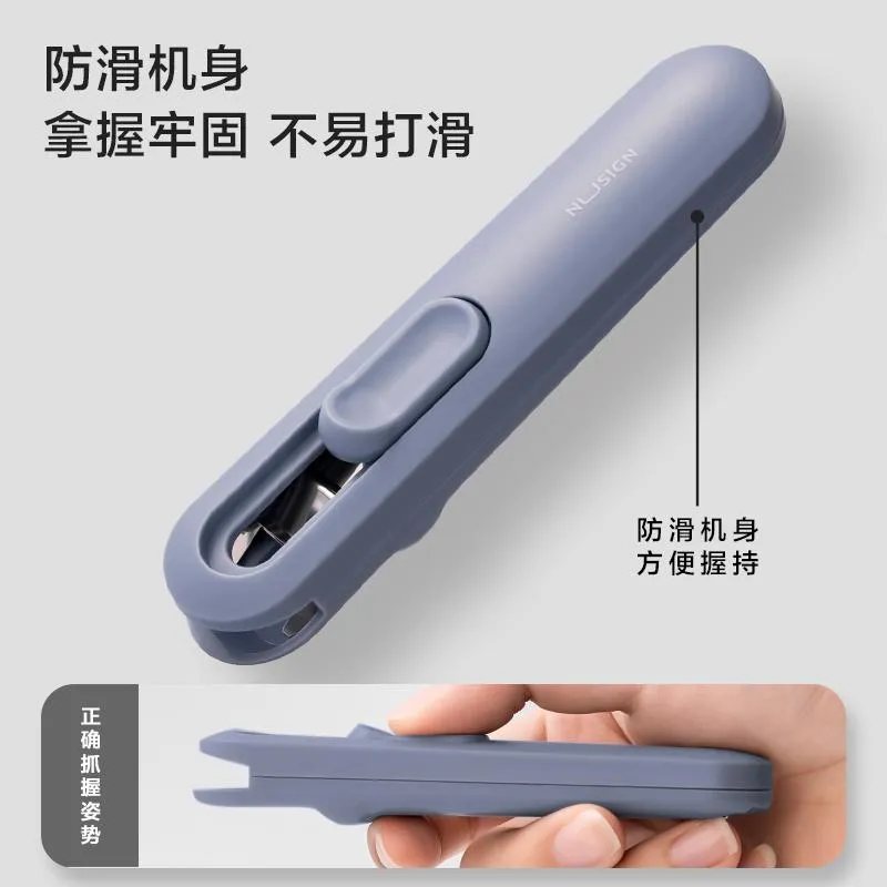 Deli Paper Clip Dispenser Stapler With 50pcs Metal Refill Clips File Document Clamp Bin (6)