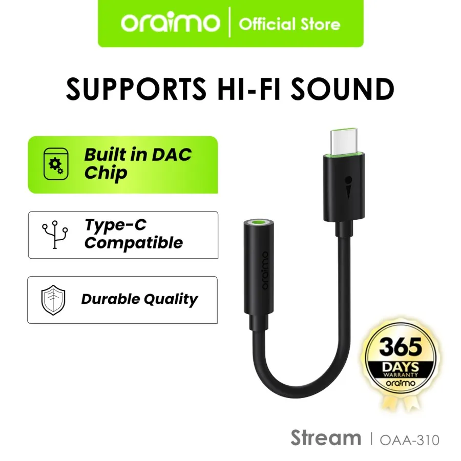 Oraimo Oaa 310 Type C To 3 5mm Dongle Dac Chip (1)