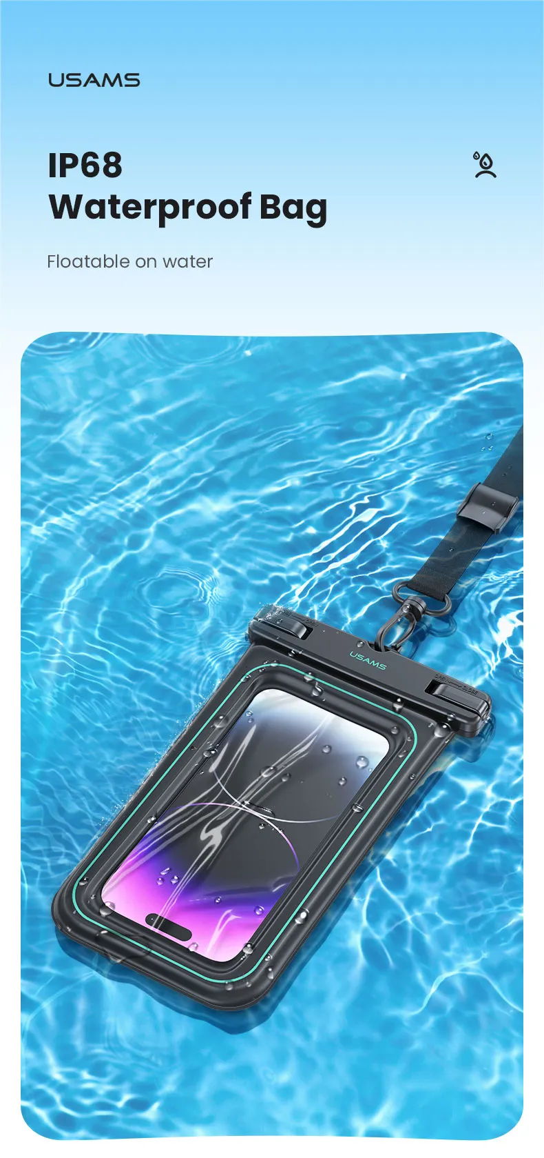 Usams Us Yd013 Ip68 Waterproof Case For 6 7″ Inch Phone (1)