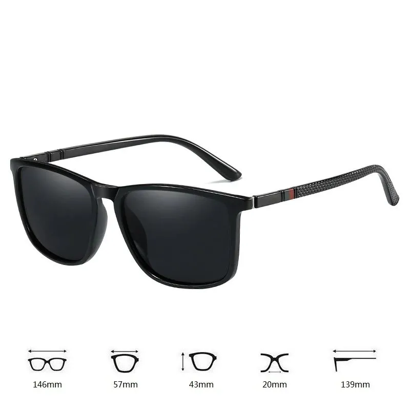 Uv400 Polarized Sunglasses Luxury Square Vintage For Men (2)