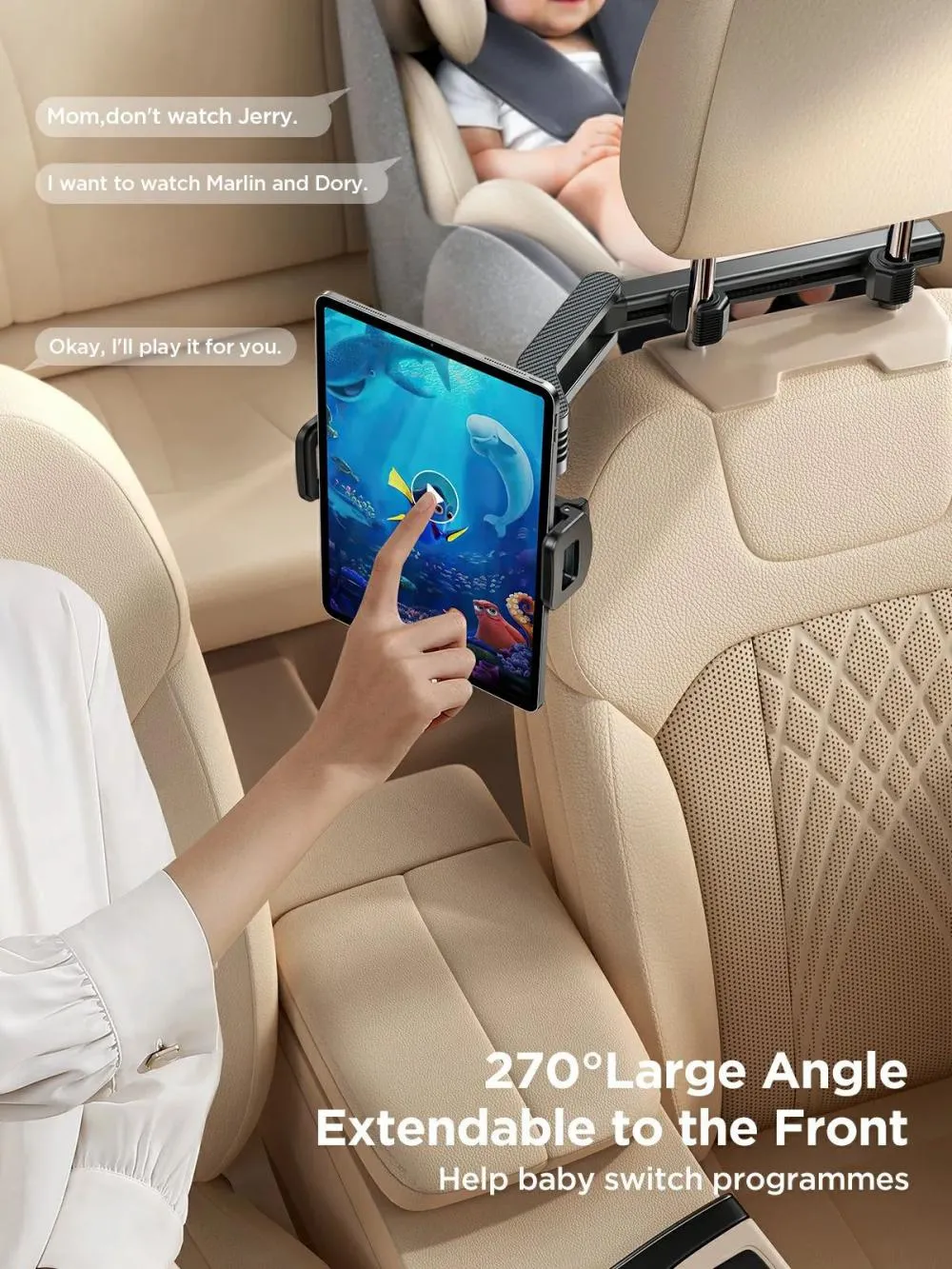 Joyroom Jr Zs369 Car Headrest Tablet Mount 360 Degree (3)