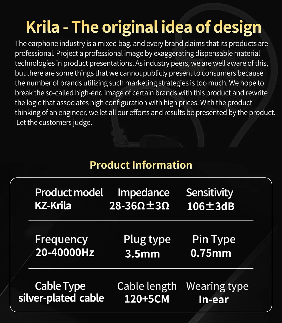 Kz Krila Hybrid Technology Tunable In Ear Earphones (4)