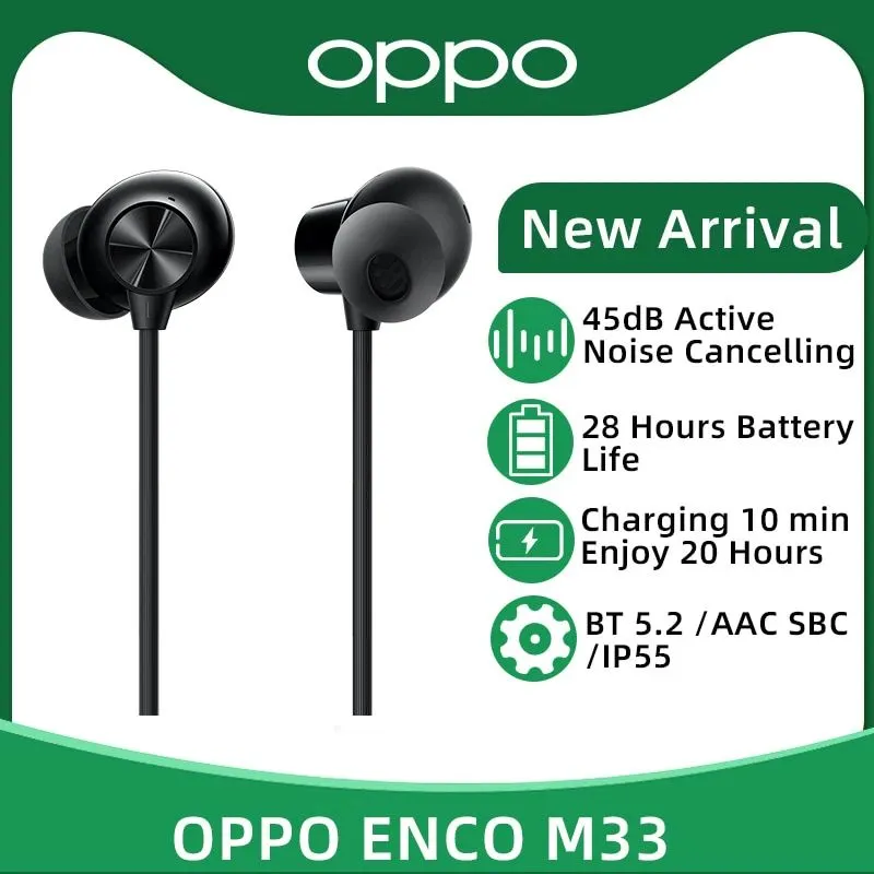 Oppo Enco M33 Wireless Earphones Active Noise Canceling Earphones (1)