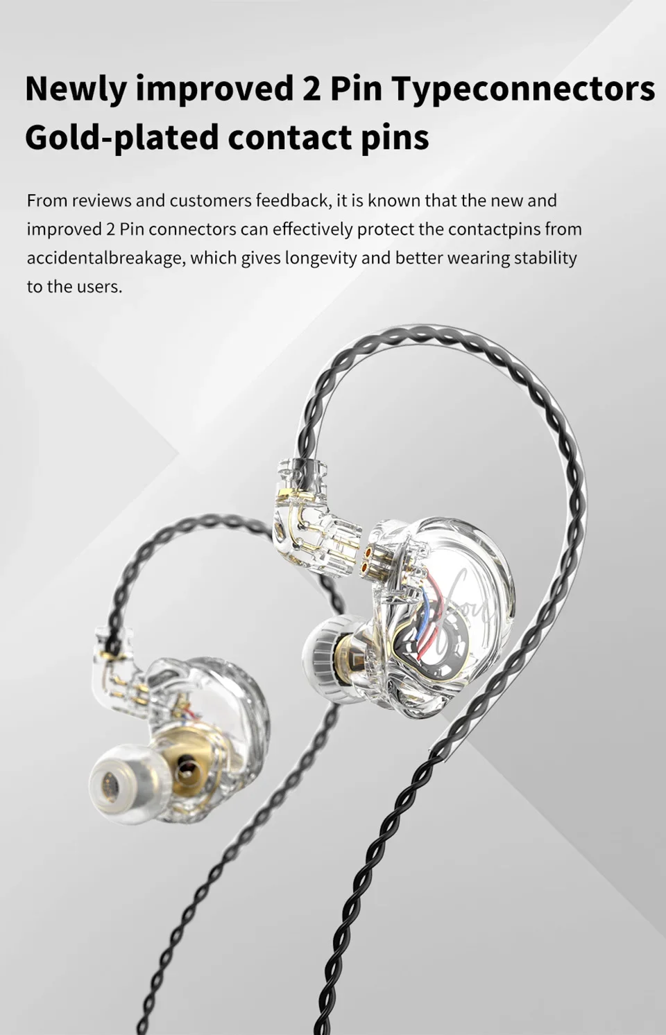 Trn Cs4 10mm Dual Magnetic Circuit Dynamic Drive In Ear Earphones (3)