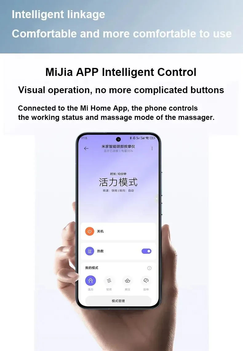 Xiaomi Mijia Smart Neck Massage Relief Neck Shoulder Pain Work With Mi Home App 2550mah (4)