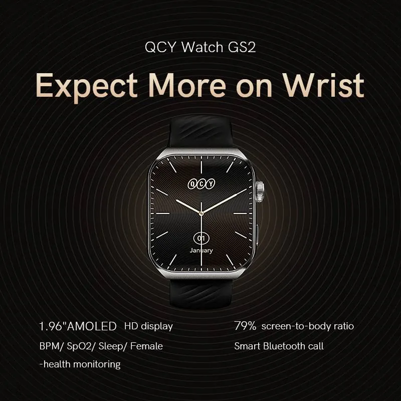 Qcy Gs2 Smart Watch Curved 60hz Amoled Display (2)