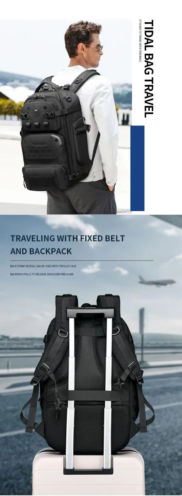 Ozuko 9590 L Multifunctional Waterproof Anti Theft Travel Backpack (2)