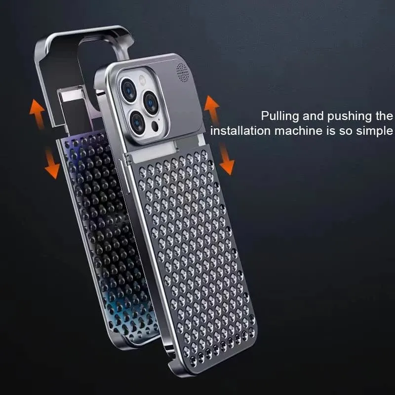 Heat Dissipation Aluminium Alloy Lock Aromatherapy Case For Iphone 15 Pro Max (2)