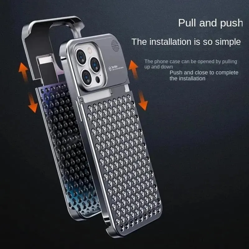 Heat Dissipation Aluminium Alloy Lock Aromatherapy Case For Iphone 15 Pro Max (4)