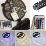 Rgb Led Stripe Light 5m Roll With Remote Key & Adapter (7)