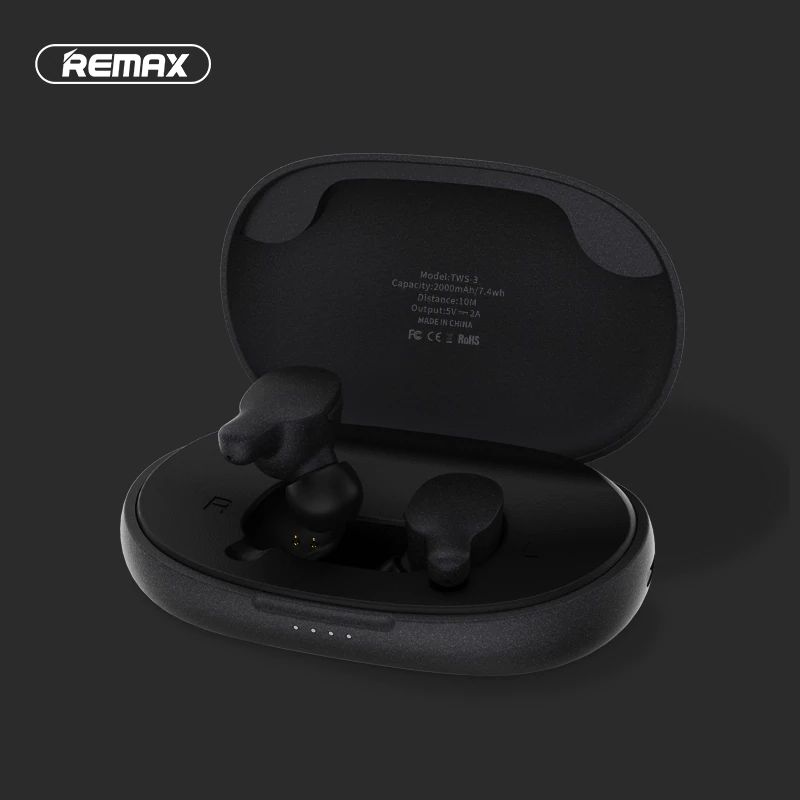 Remax Tws 3 Wireless Earbuds Twins Earphone With Charging Box (5)