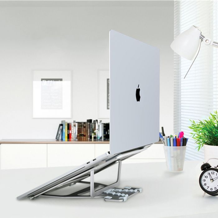 WiWU S100 Lohas Laptop Stand Foldable Aluminum Frame with 5 Angle Adjustments - GadStyle BD