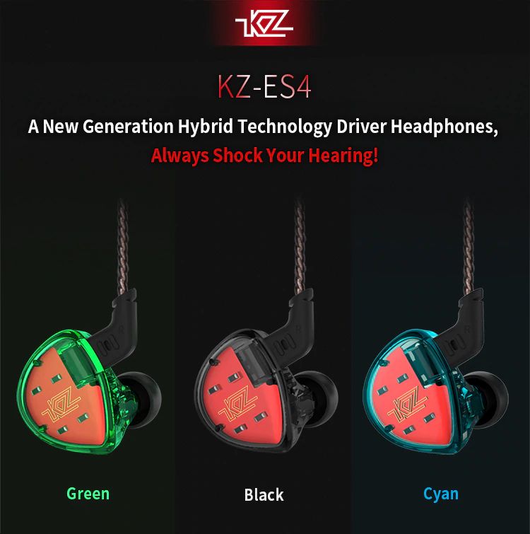 Kz Es4 Hybrid Hifi Dynamic In Ear Earphone (11)