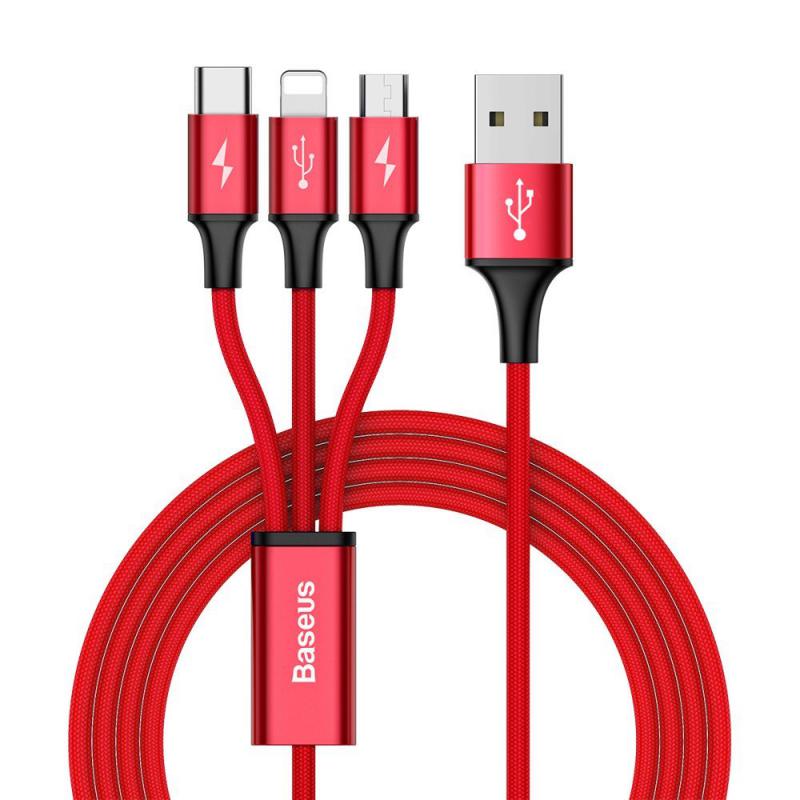 Baseus Letour Dual U Charger Set With 3 In 1 Cable (4)