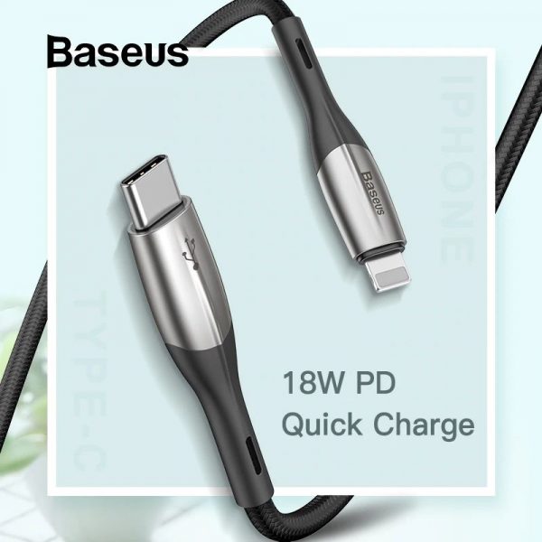 Baseus 18w Pd Quick Charge Cable Usb Type C To Ip For Apple Iphone (3)