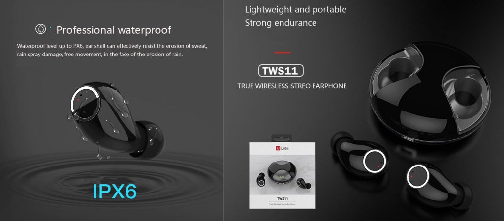 Uiisii Tws11 Mini Touch Wireless Bluetooth Earphones (3)