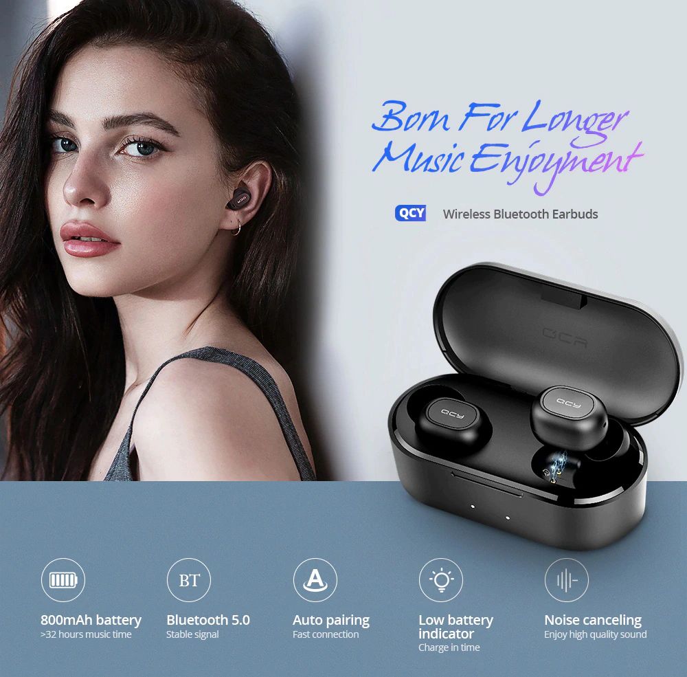 Qcy T2s Tws Bluetooth 5 Wireless Charging Earbuds (6)