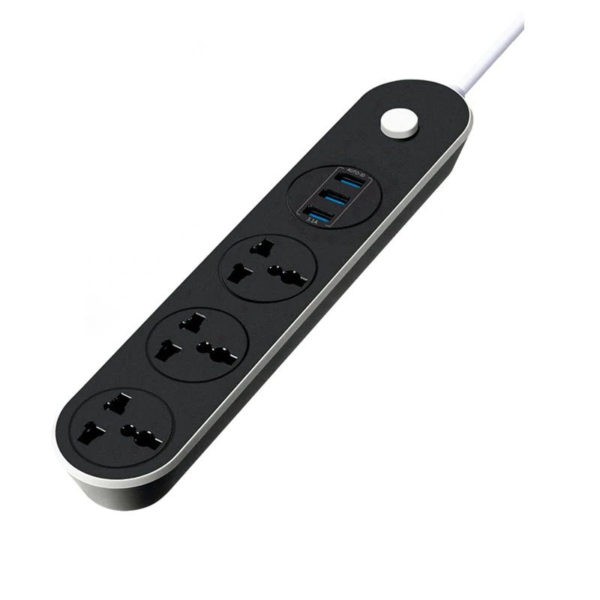 Ldnio 3 Power Socket With 3 Usb Extension Cord (3)