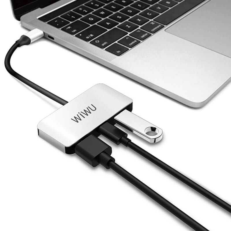 Wiwu Alpha C2h 3 In One Usb C To Hdmi Usb Adapter (2)