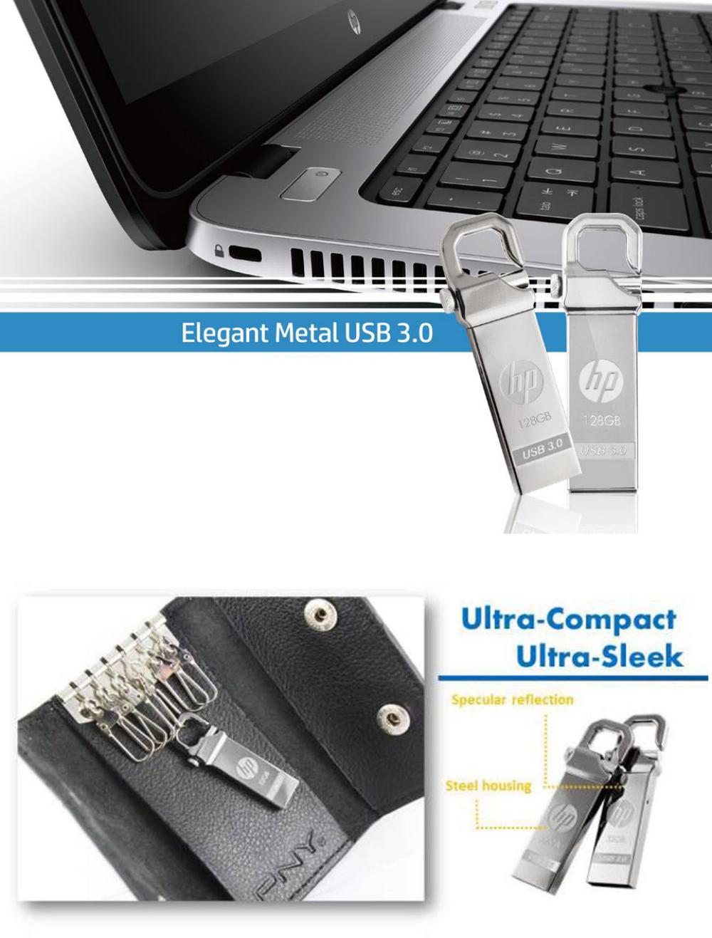 Hp X750w Usb Flash Drive Usb 3 0 64gb High Speed Metal Usb Stick 64gb Pendrive Flash Drive (2)