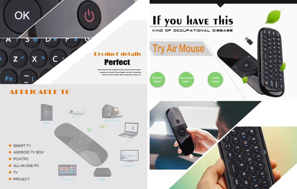 Air Mouse 2 4g Wireless Keyboard Ir Remote (4)