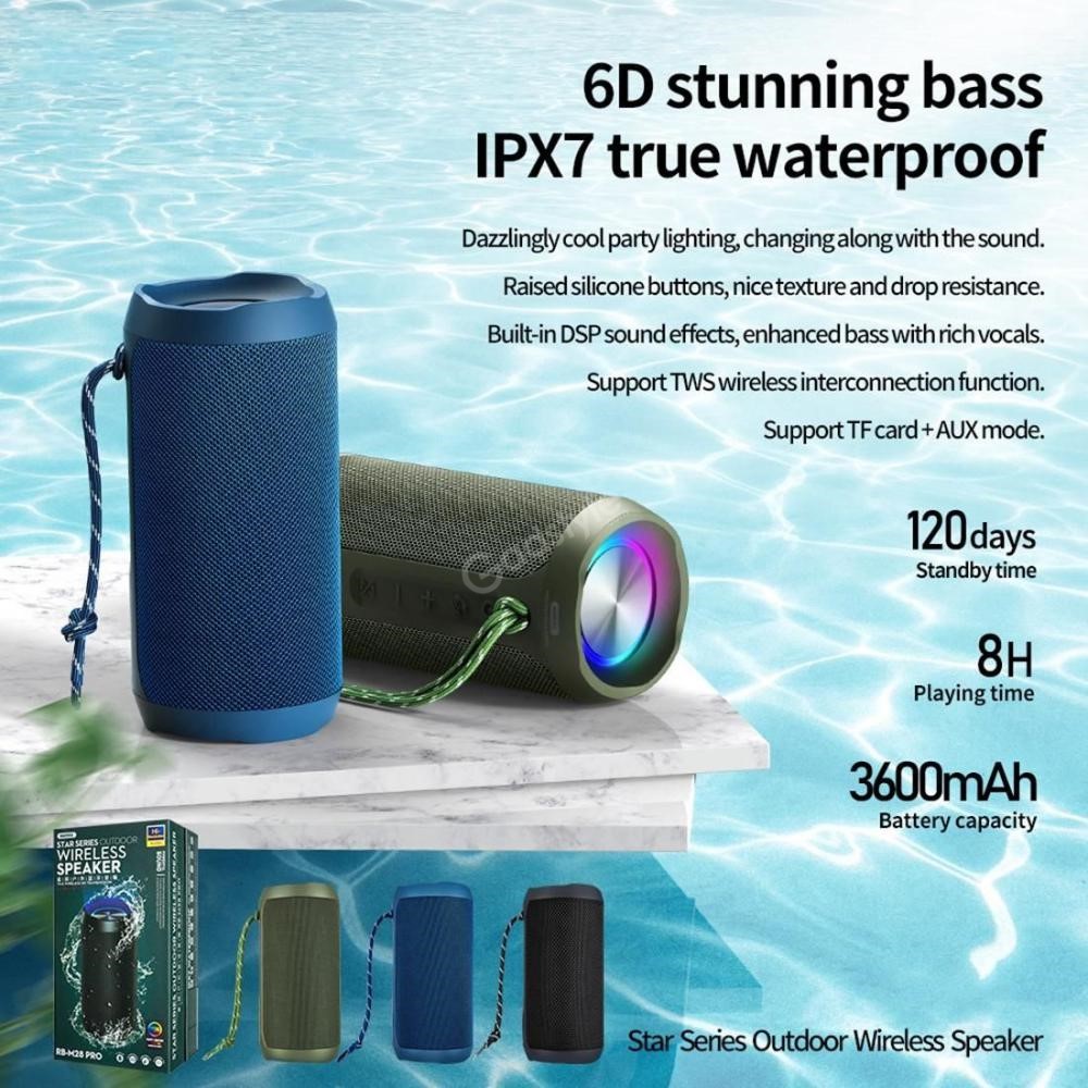 Remax Rb M28 Pro Portable Outdoor Waterproof Bluetooth Speaker (1)