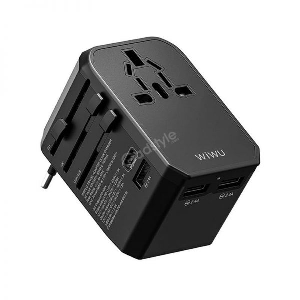 Wiwu Ua 304 Charger Adapter Travel Charger With 3 Usb Ports 45w Type C Pd Port (2)