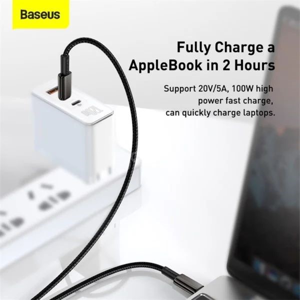 Baseus Type C To Type C 100w Tungsten Gold Fast Charging Data Cable (7)