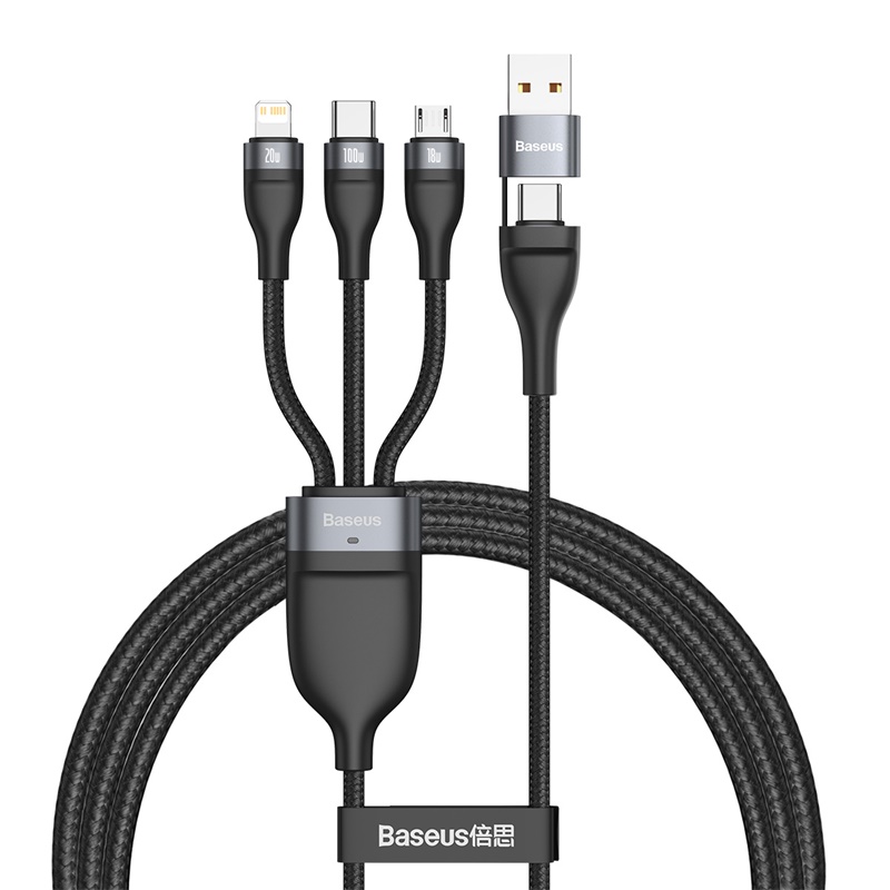 Baseus Flash Series Two For Three Fast Charging Data Cable