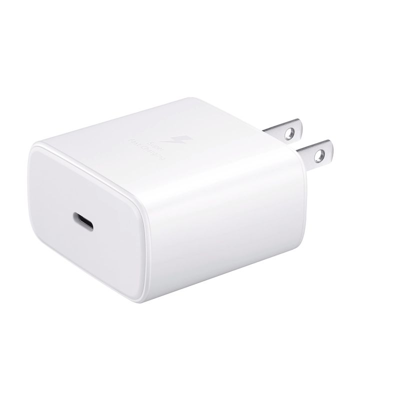 Original Samsung 45w Super Adaptive Fast Charging Adapter With Type C Cable White (1)