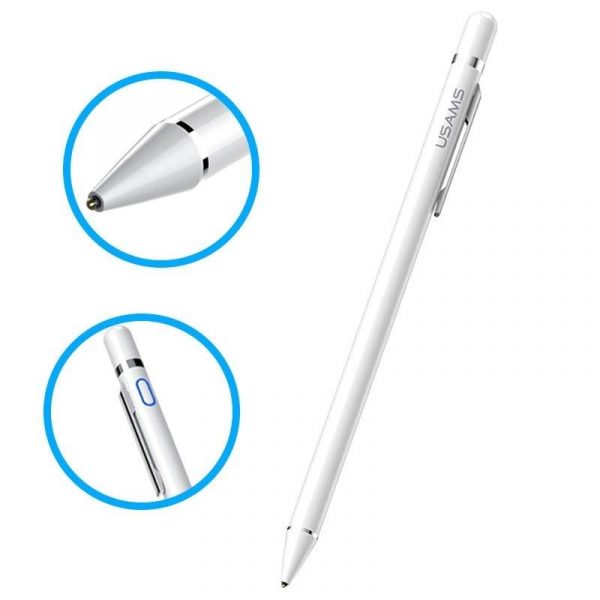 Usams Us Zb057 Active Touch Screen Capacitive Stylus Pen With Pen Clip (5)
