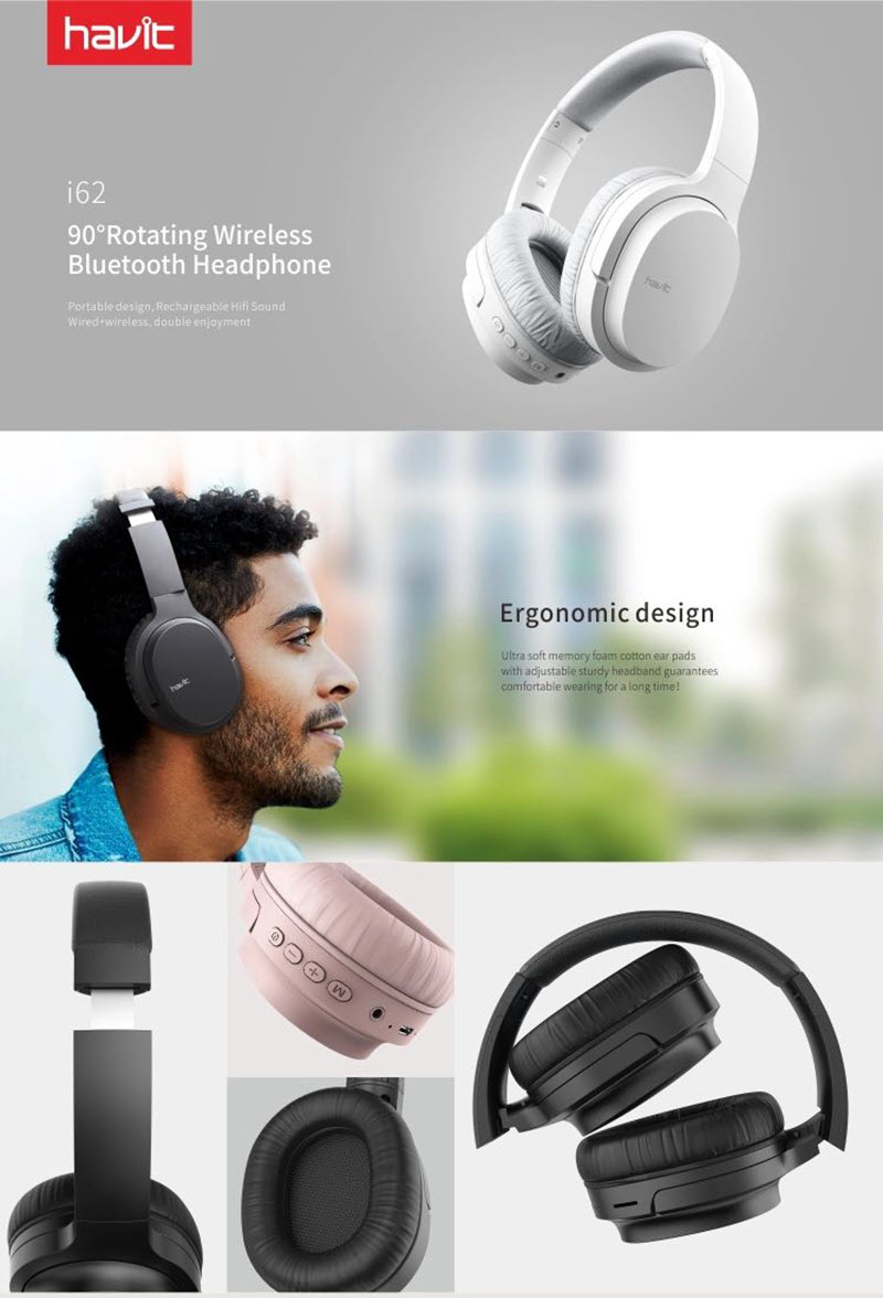 Havit I62 Rotating Wireless Bluetooth Headphones