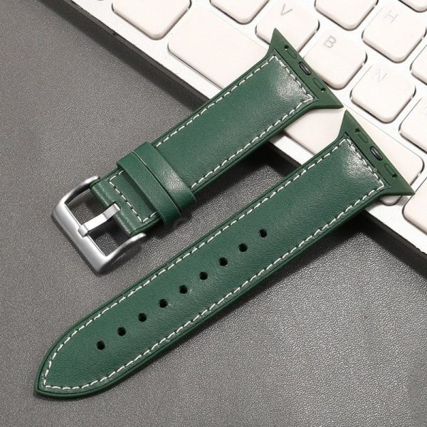 Genuine Leather With Silicone Strap Band For Apple Watch 42 44mm (3)