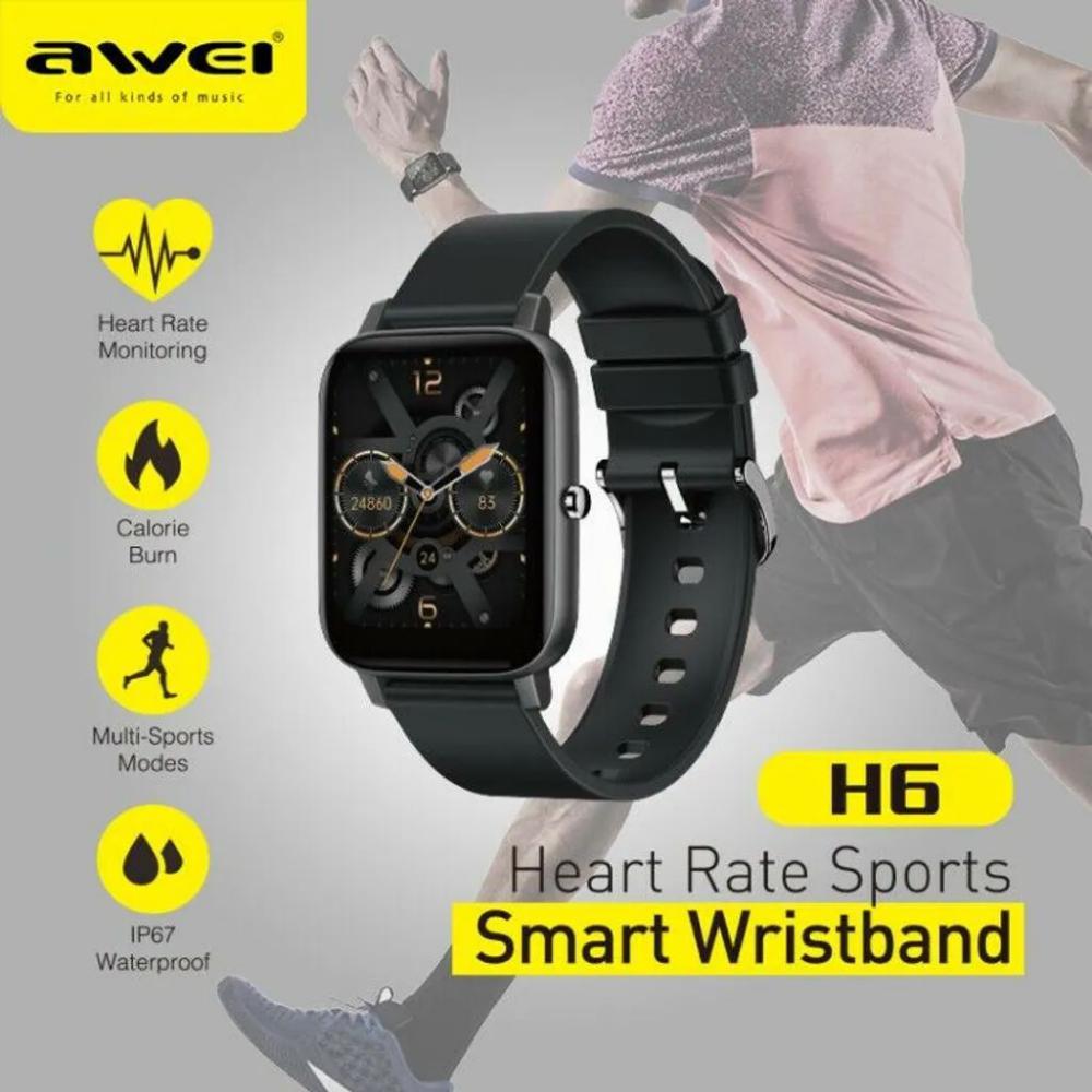 Awei H6 Heart Rate Smart Watch Sport Modes Ipx67 Waterproof (5)