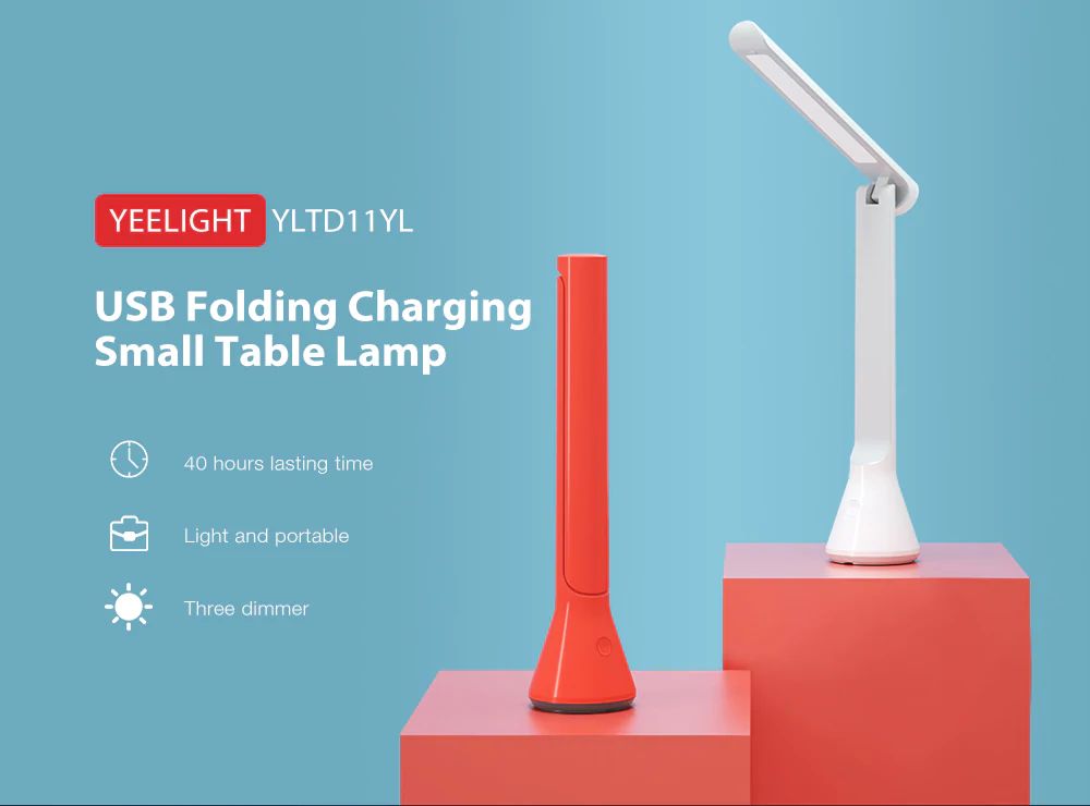 Xiaomi Yeelight Led Table Lamp Foldable Usb Chargeable Dimmable (2)