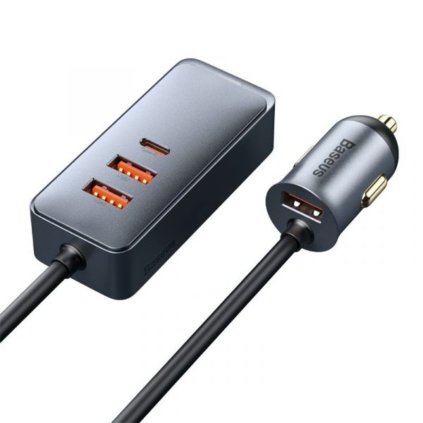 Baseus Share Together Pps Multi Port Fast Charging Car Charger With Extension Cord 120w 3u1c (1 (6)