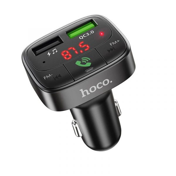 Hoco E59 Dual Usb Car Charger Bluetooth Fm Transmitter (3)