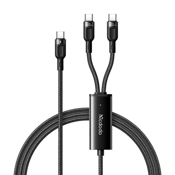Mcdodo 2 In 1 Type C To Dual Type C Cable 1 2m 100w Max (4)