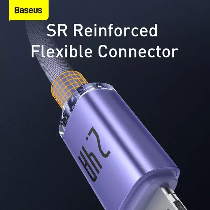 BASEUS Crystal Shine Series 2.4A Fast Charging USB to iP Data Cable 1.2m 3