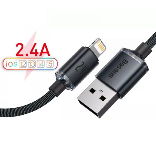 Baseus Crystal Shine Series 2 4a Fast Charging Usb To Ip Data Cable (3)