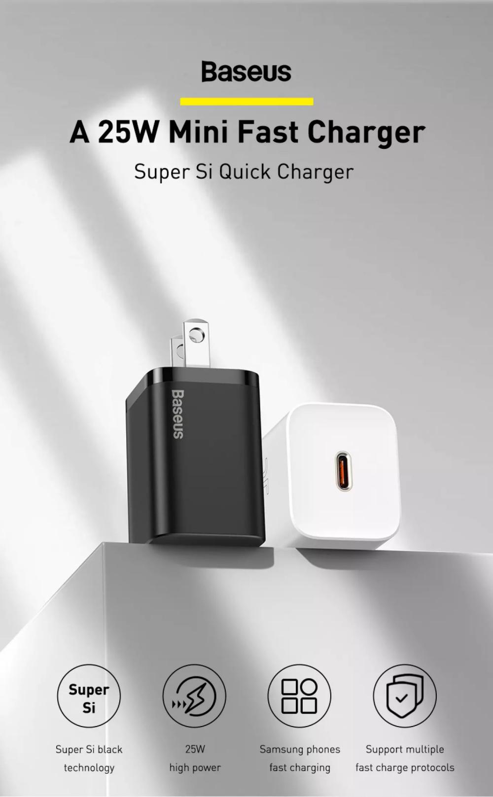 Baseus Super Si 25w Adapter 1c Quick Charger (4)