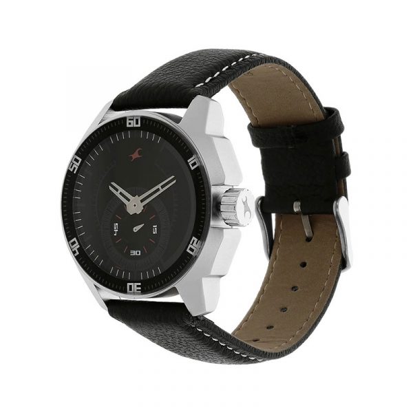 Fastrack Black Dial Leather Strap Watch Nn3089sl04 (3)