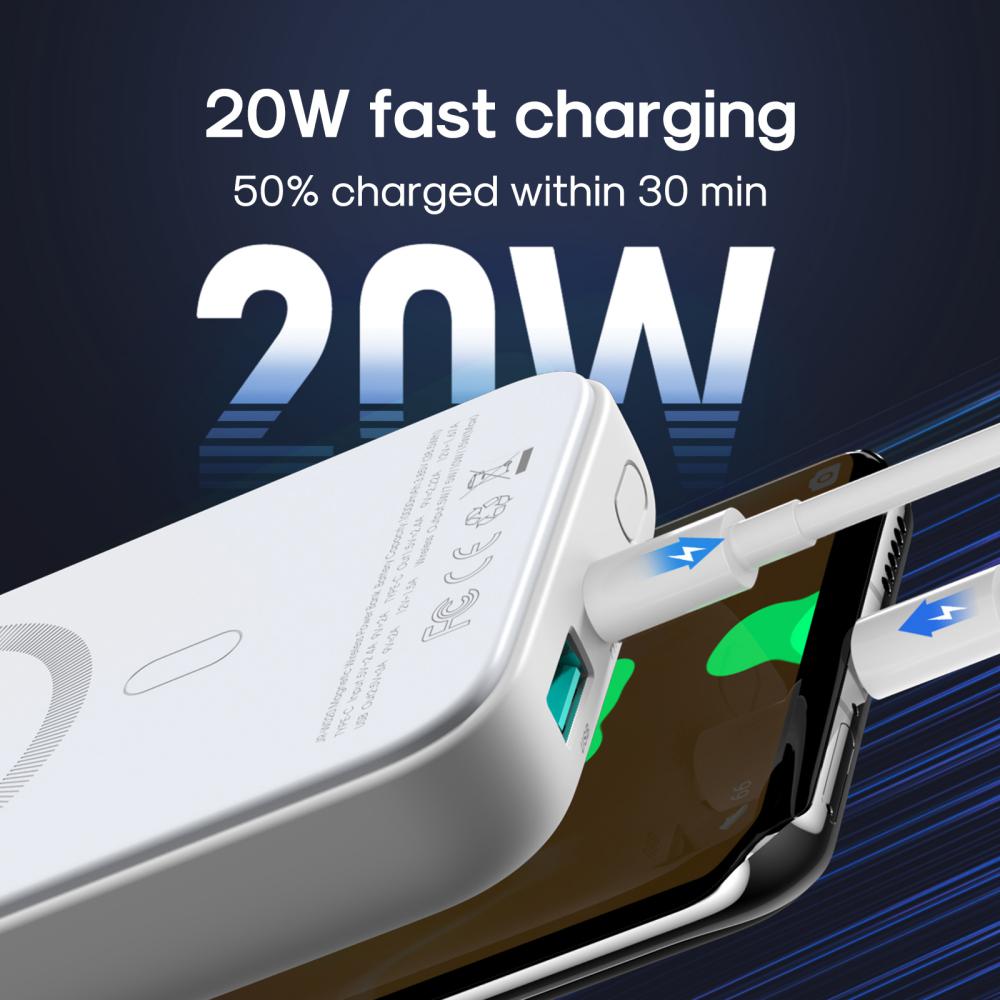 Joyroom Jr W020 20w Magnetic Wireless Charging Power Bank 10000mah (3)