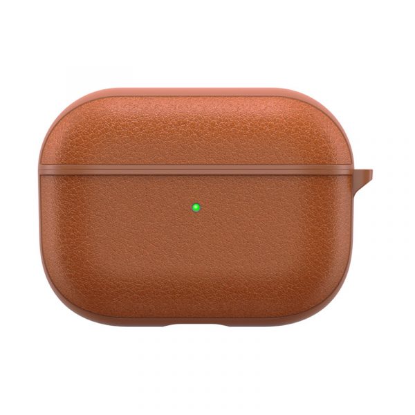Wiwu Calfskin Genuine Leather Case For Airpods Pro Brown