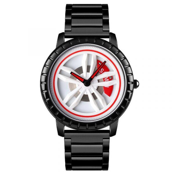 Skmei Car Wheel Stainless Steel Waterproof Watch (4)